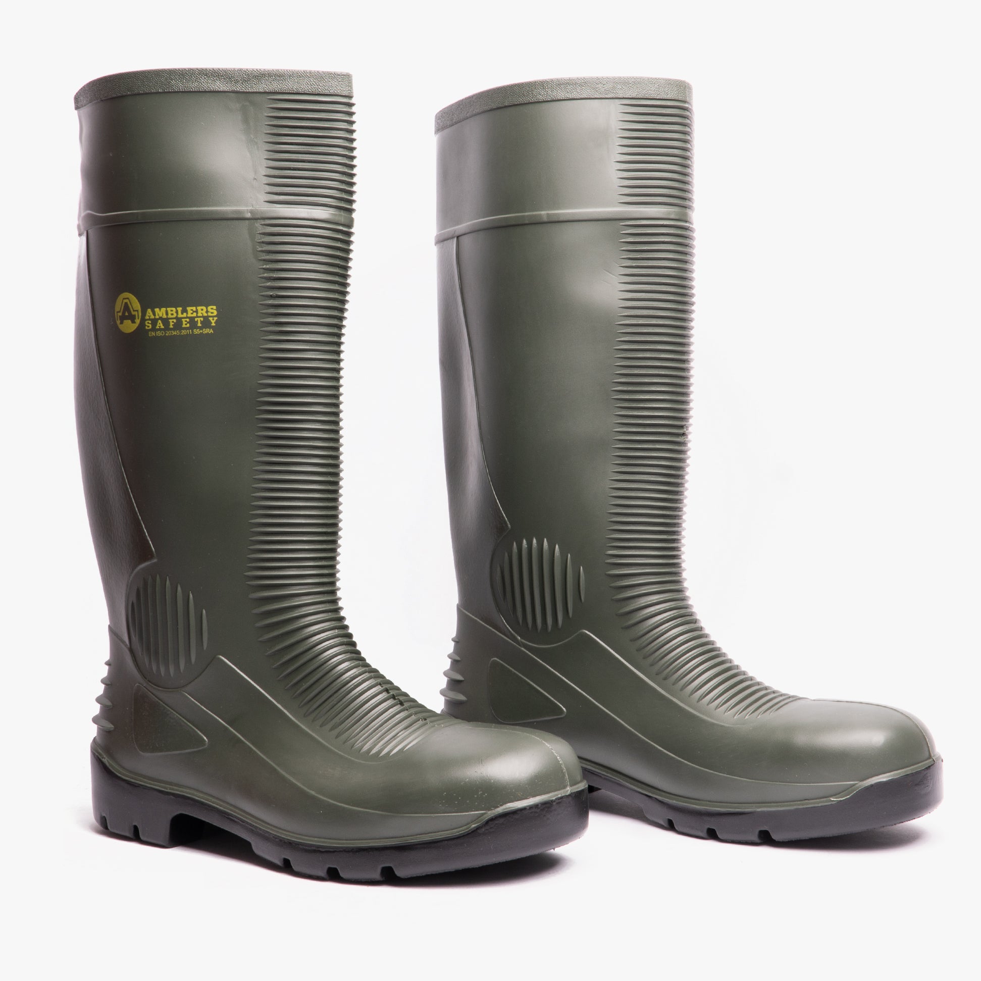Amblers Safety FS99 Unisex Steel Safety Wellington Boots Green