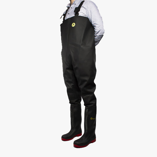 Amblers Safety Danube Unisex Steel Toe Chest Waders Black