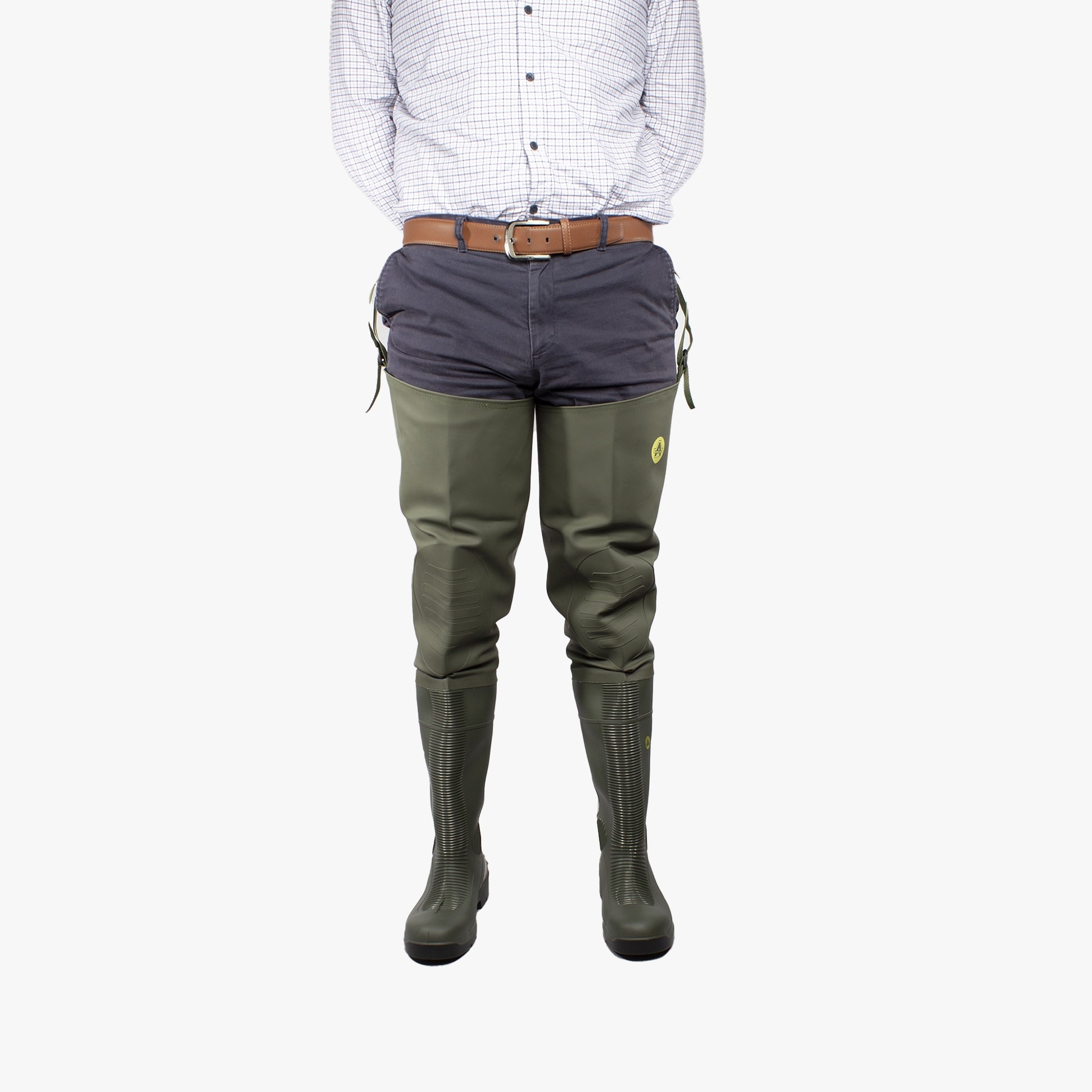 Amblers Safety FORTH Unisex Safety Thigh Waders Green