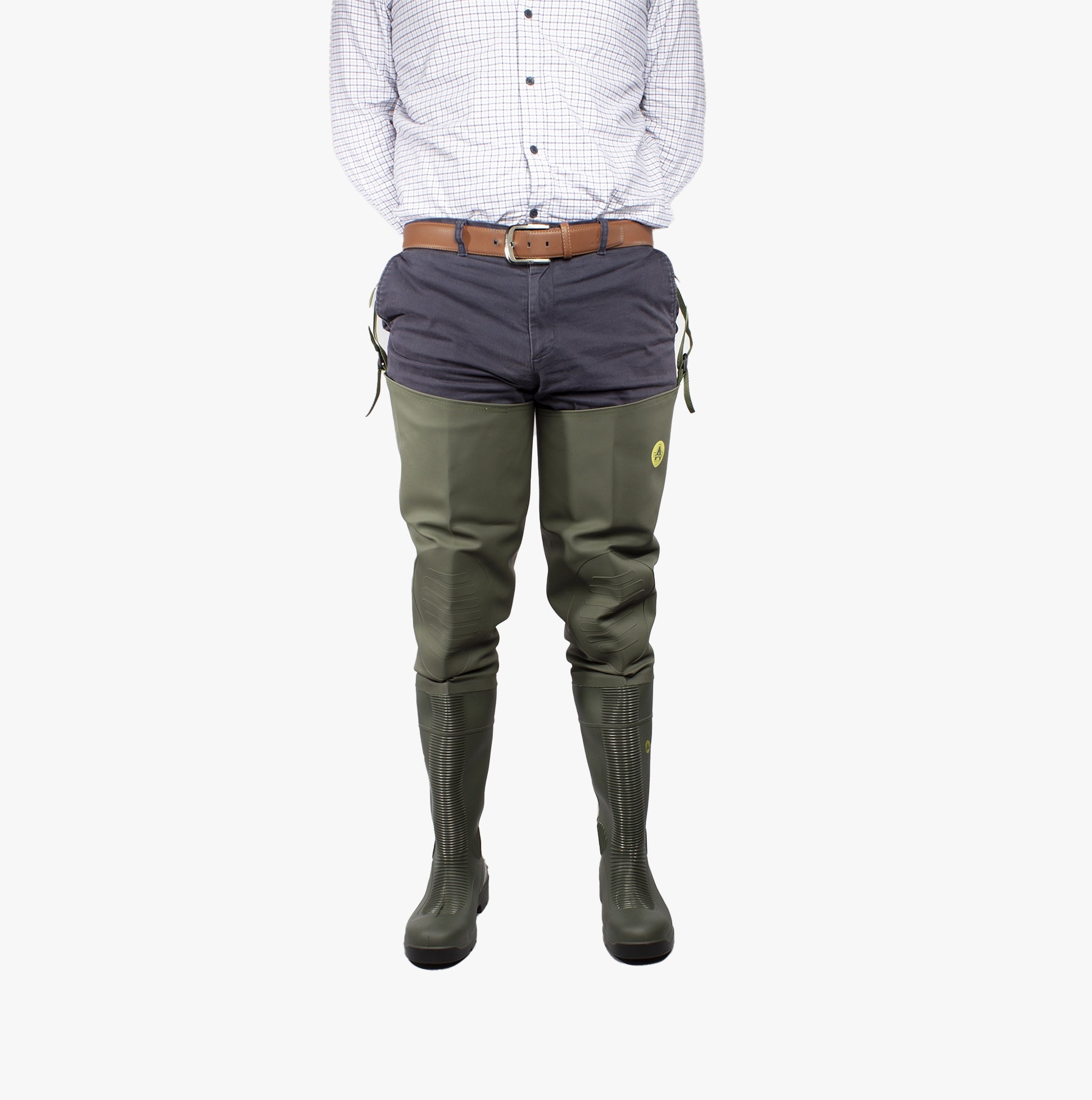 Amblers Safety FORTH Unisex Safety Thigh Waders Green