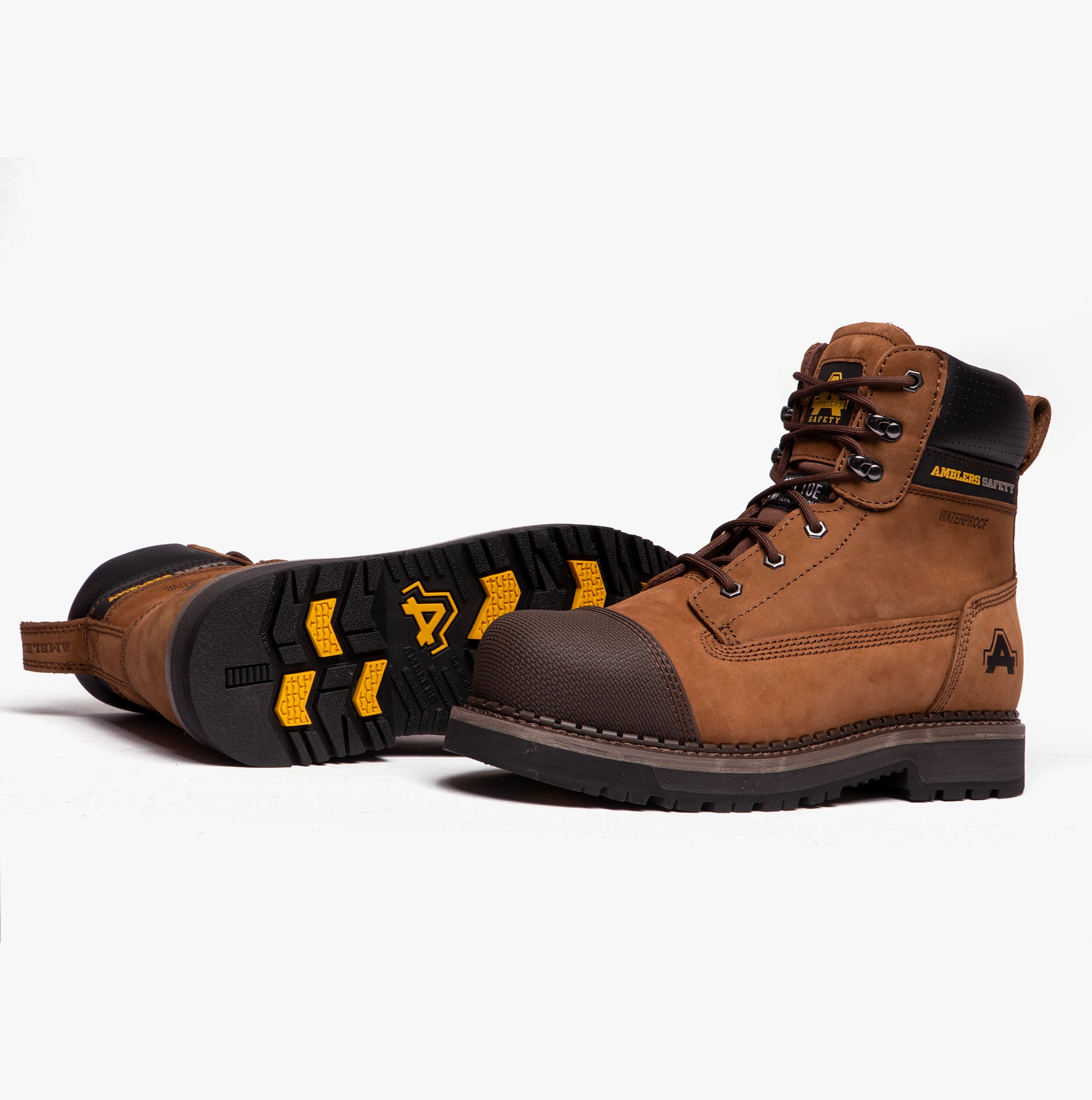 Amblers Safety AUSTWICK Mens Leather Safety Boots Brown