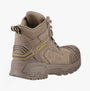Amblers Safety MARY Womens Safety Boots Stone side view, ankle height, lace-up, breathable leather for comfort.