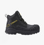 Amblers Safety MARY Womens Safety Boots Black side view showing strong rubber sole and lace-up design.
