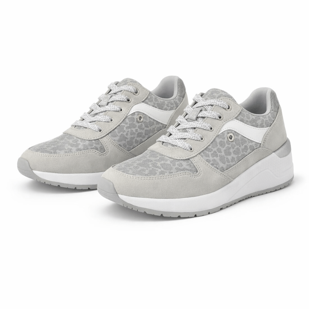 Cipriata L529FS NOVELIA Womens Trainers Silver/White/Animal Print