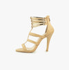 Anne Michelle JUDITH Womens Zip Up High Heel Shoes Camel