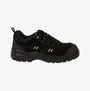 Apache AP302SM Unisex Trainers Black side view showcasing suede leather upper and rubber sole.