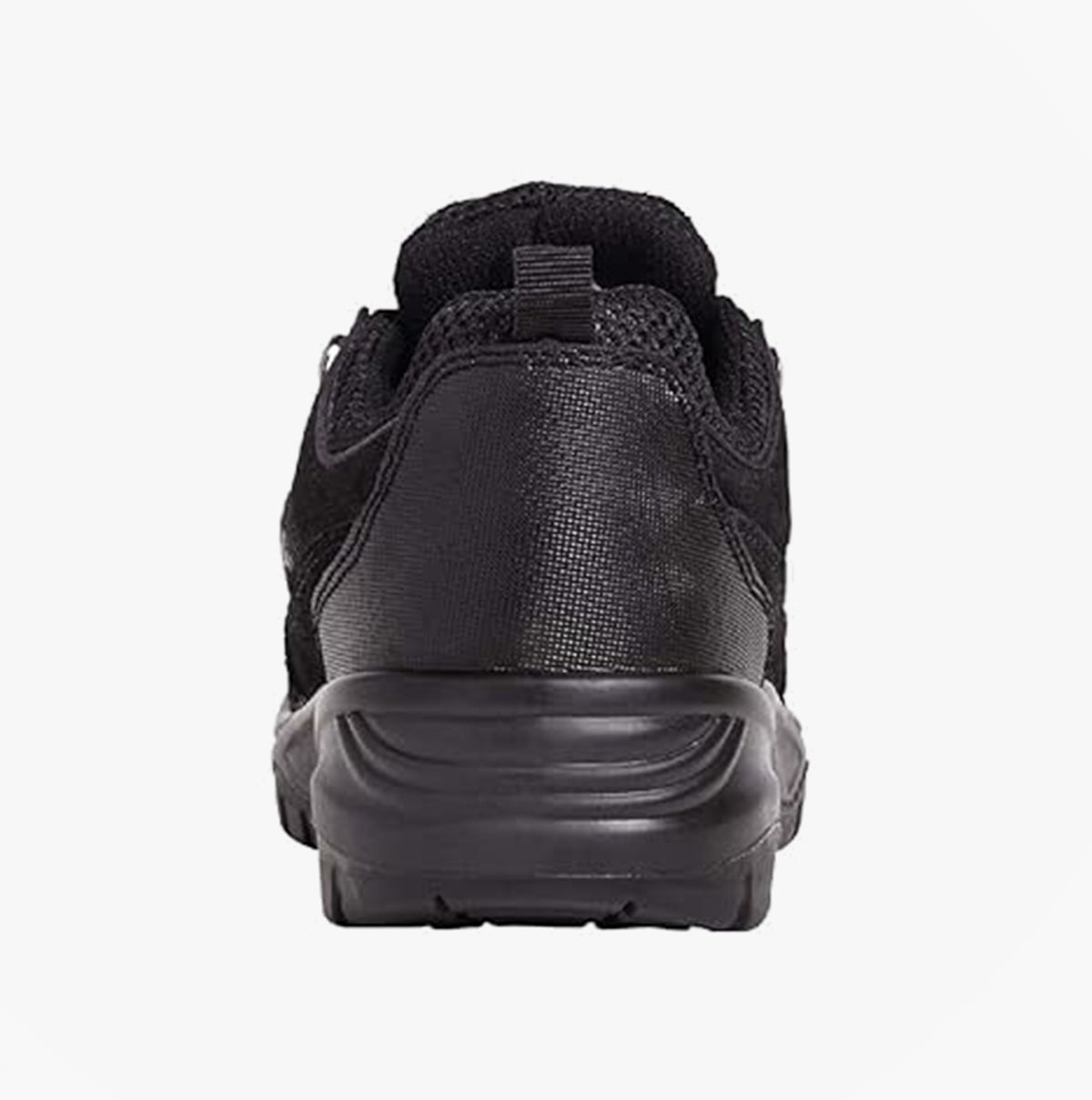 Apache AP302SM Unisex Trainers Black rear view showcasing the sneaker's design and low-top style.