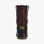 Apache AP305 Unisex Rigger Boots Brown back view showing leather upper and rubber sole features.