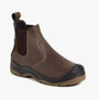 Apache AP715SM Unisex Dealer Boots Brown side view showing leather upper and rubber sole.