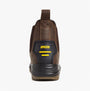Apache AP715SM Unisex Dealer Boots Brown rear view showcasing the durable leather upper and anti-static sole features.
