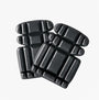 Apache APKNEE Mens Workwear Knee Pads Black top view, durable 100% polypropylene, ergonomic cushioning, item code APKNEE/BLK-ONESIZE