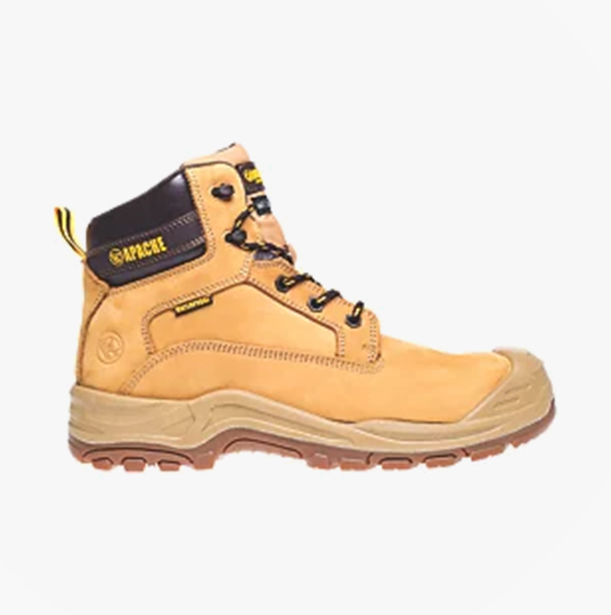 Apache ARIZONA Unisex Boots Honey side view showcasing lace-up design and nubuck upper.