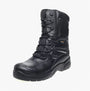 Apache COMBAT Unisex Boots Black side view featuring lace-up closure and ankle height design.