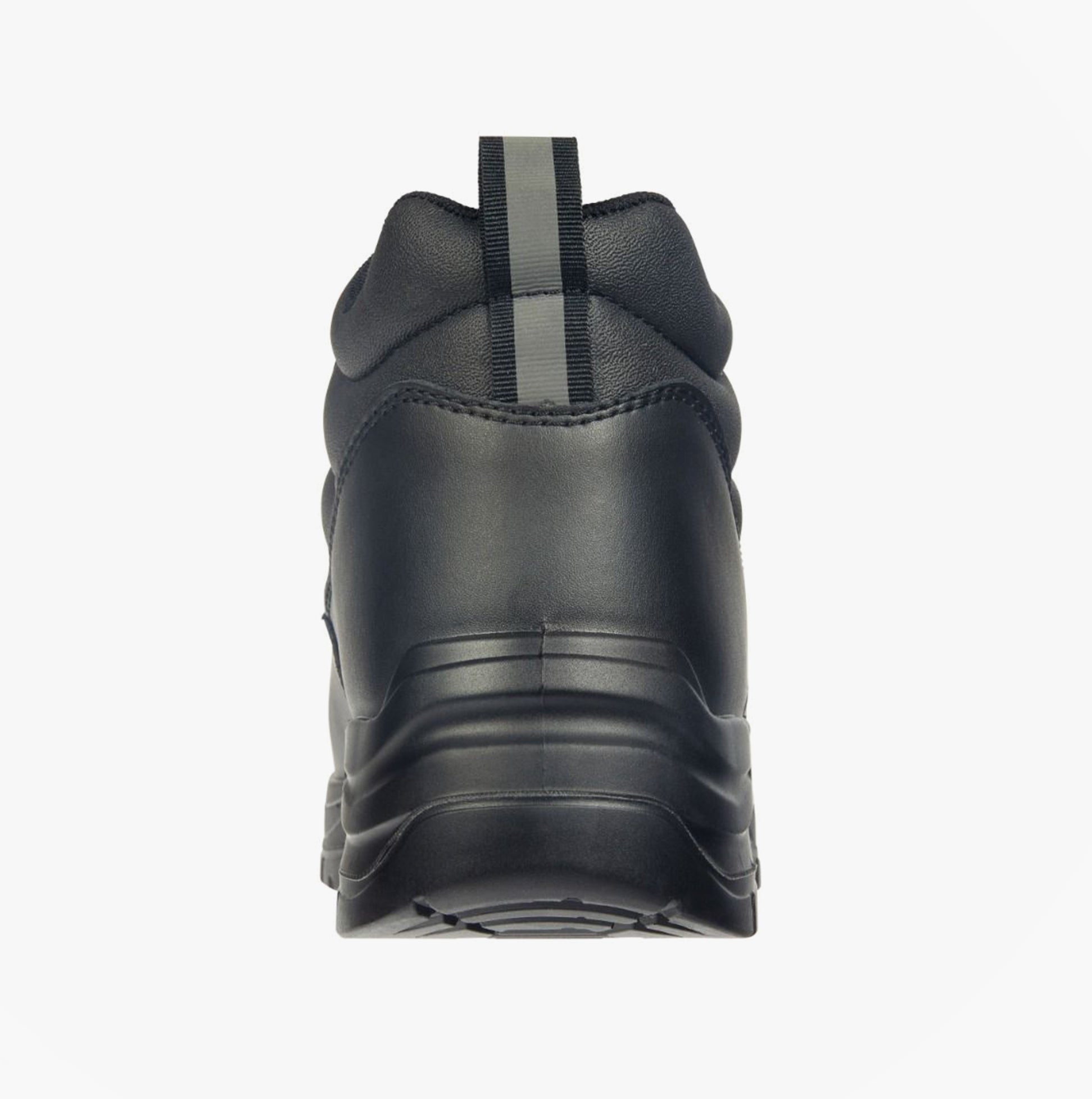Apache HAMILTON Unisex Boots Black rear view showcasing the sleek black design and comfort features.