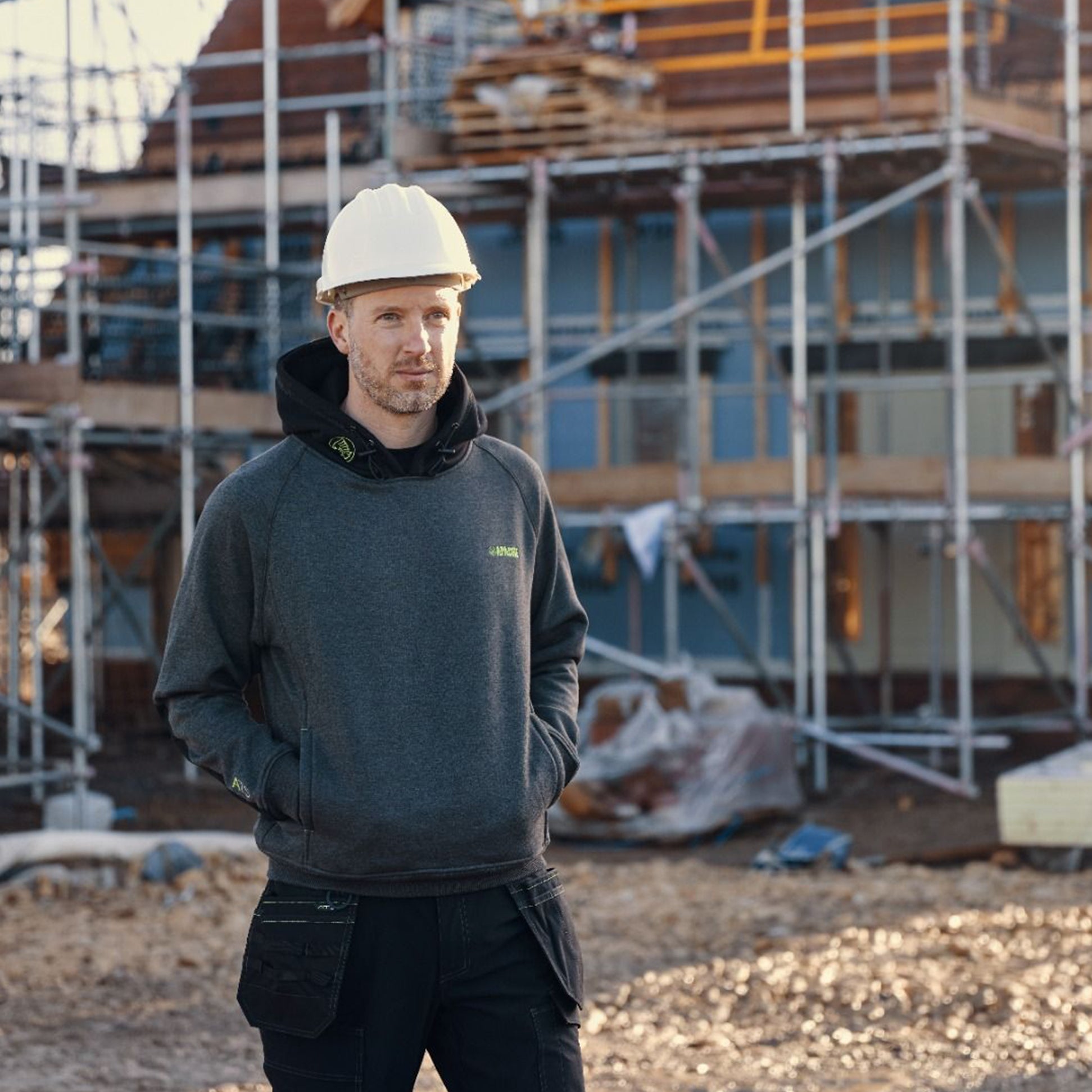 Apache KINGSTON Mens Hoody Grey Black