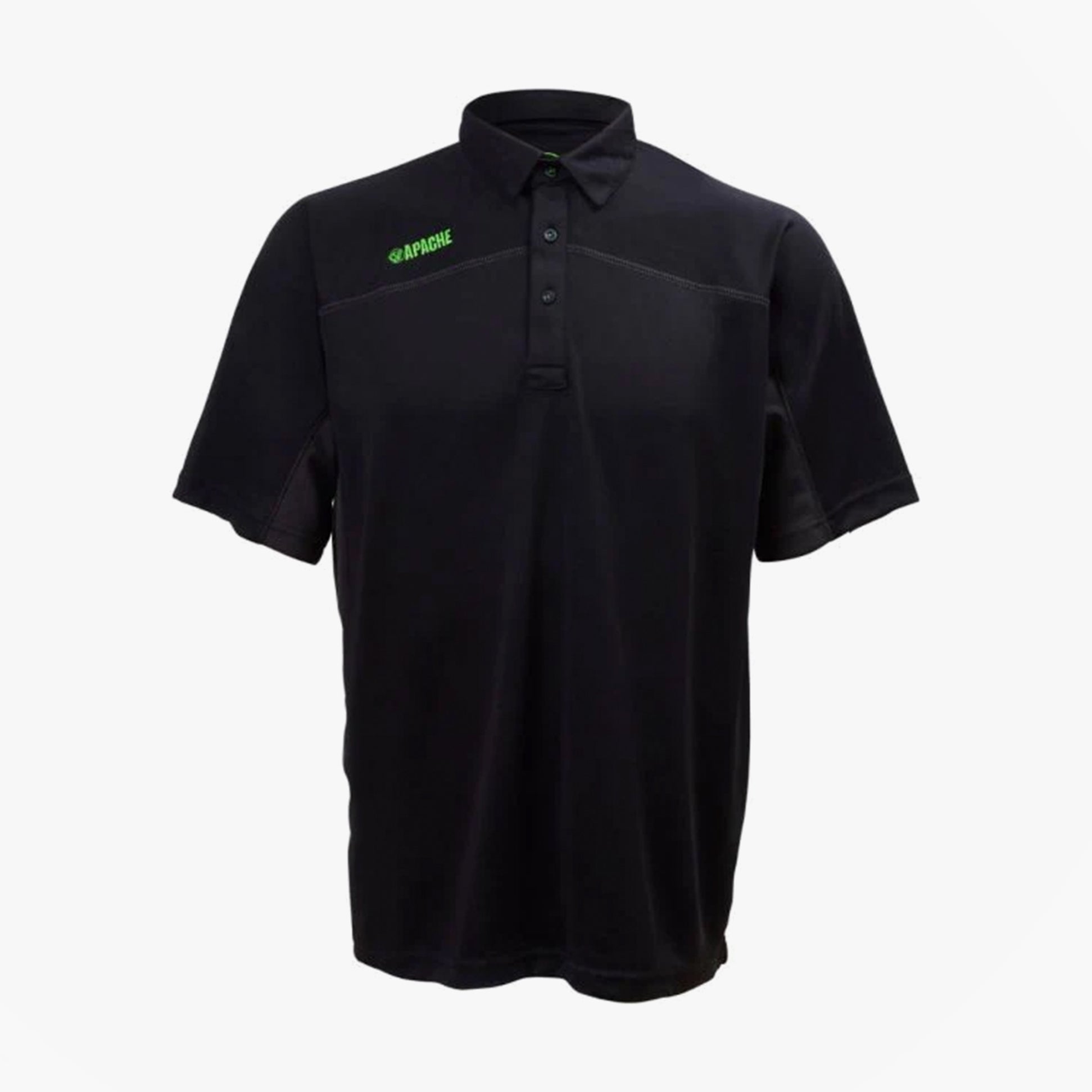 Apache LANGLEY Mens Polo Shirt Black Grey