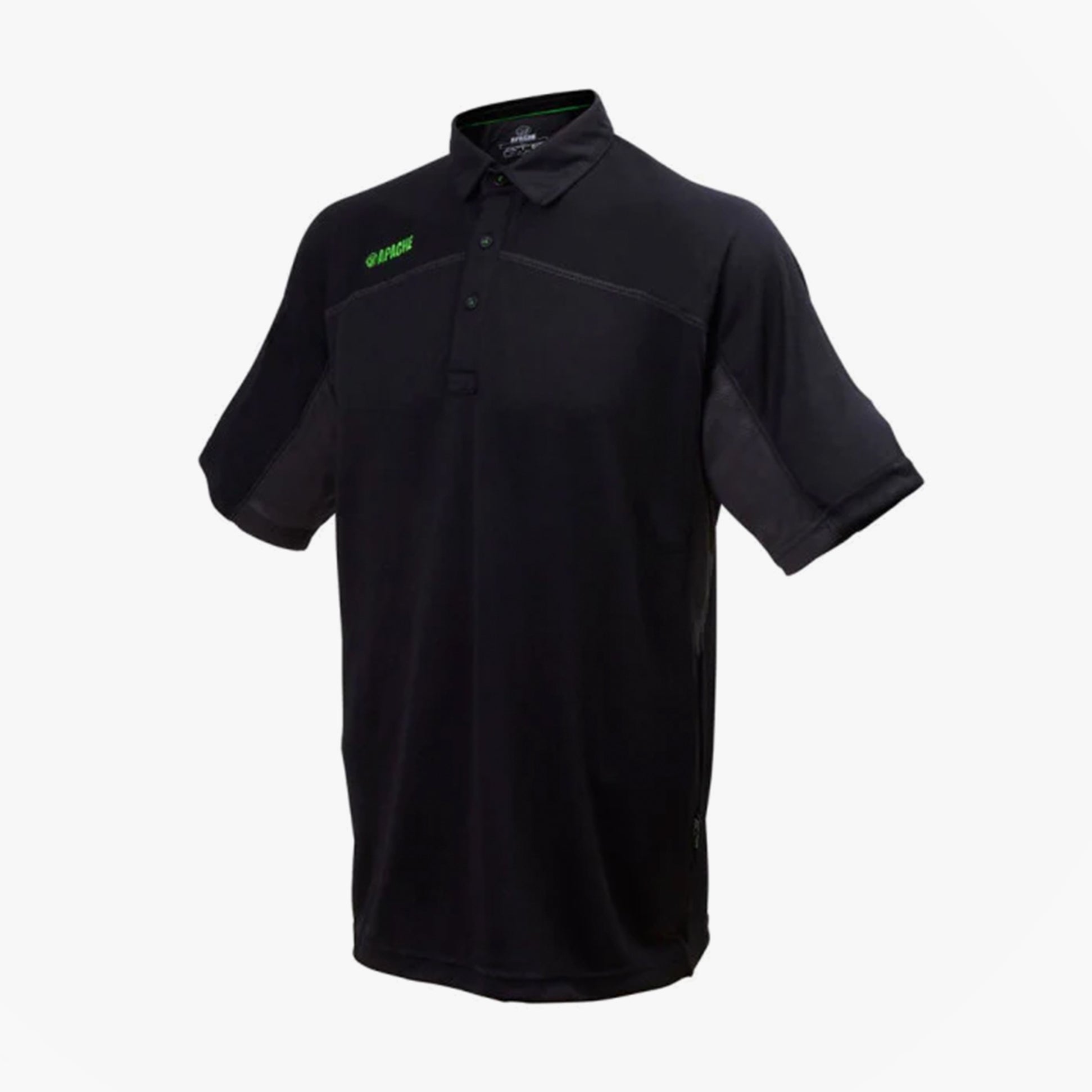 Apache LANGLEY Mens Polo Shirt Black Grey