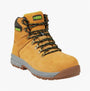 Apache MOOSE Unisex Boots Wheat side view showcasing nubuck upper, lace-up closure, and rubber sole.