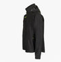 Apache OTTAWA Mens Waterproof Coat Black side view showing foldaway hood and zipped pockets.