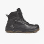 Apache RANGER Unisex Boots Black side view, safety boots with leather upper and rubber sole.