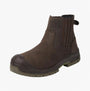 Apache WABANA Unisex Dealer Boots Brown side view with rubber sole and ankle height design.
