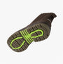 Apache WABANA Unisex Dealer Boots Brown bottom view showing rubber sole with green tread design.