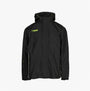 Apache WELLAND Mens Work Jacket Black Charcoal front view with adjustable hood and zip fastening