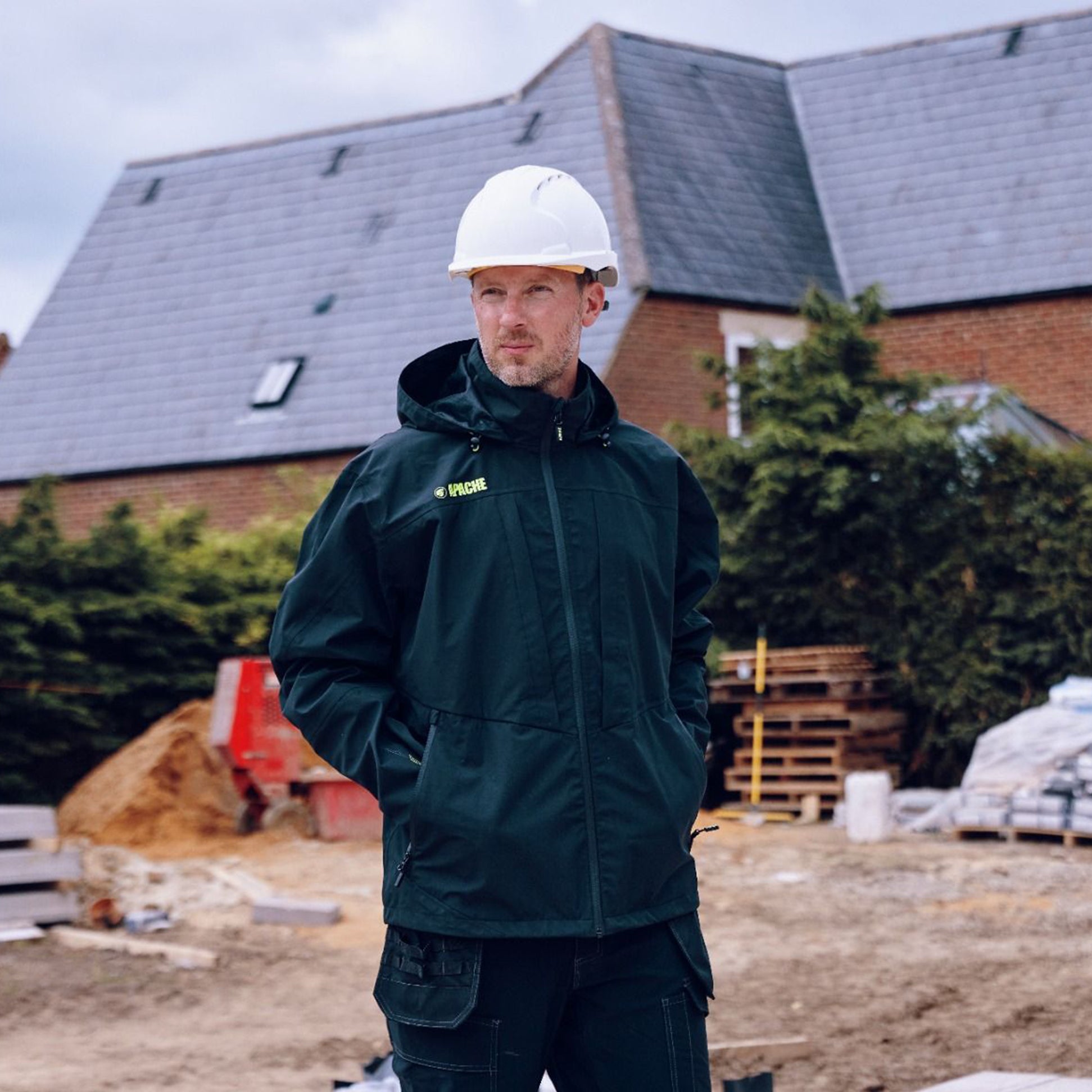 Apache WELLAND Mens Work Jacket Black Charcoal