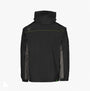 Apache WELLAND Mens Work Jacket Black Charcoal back view featuring hood and sleek design.