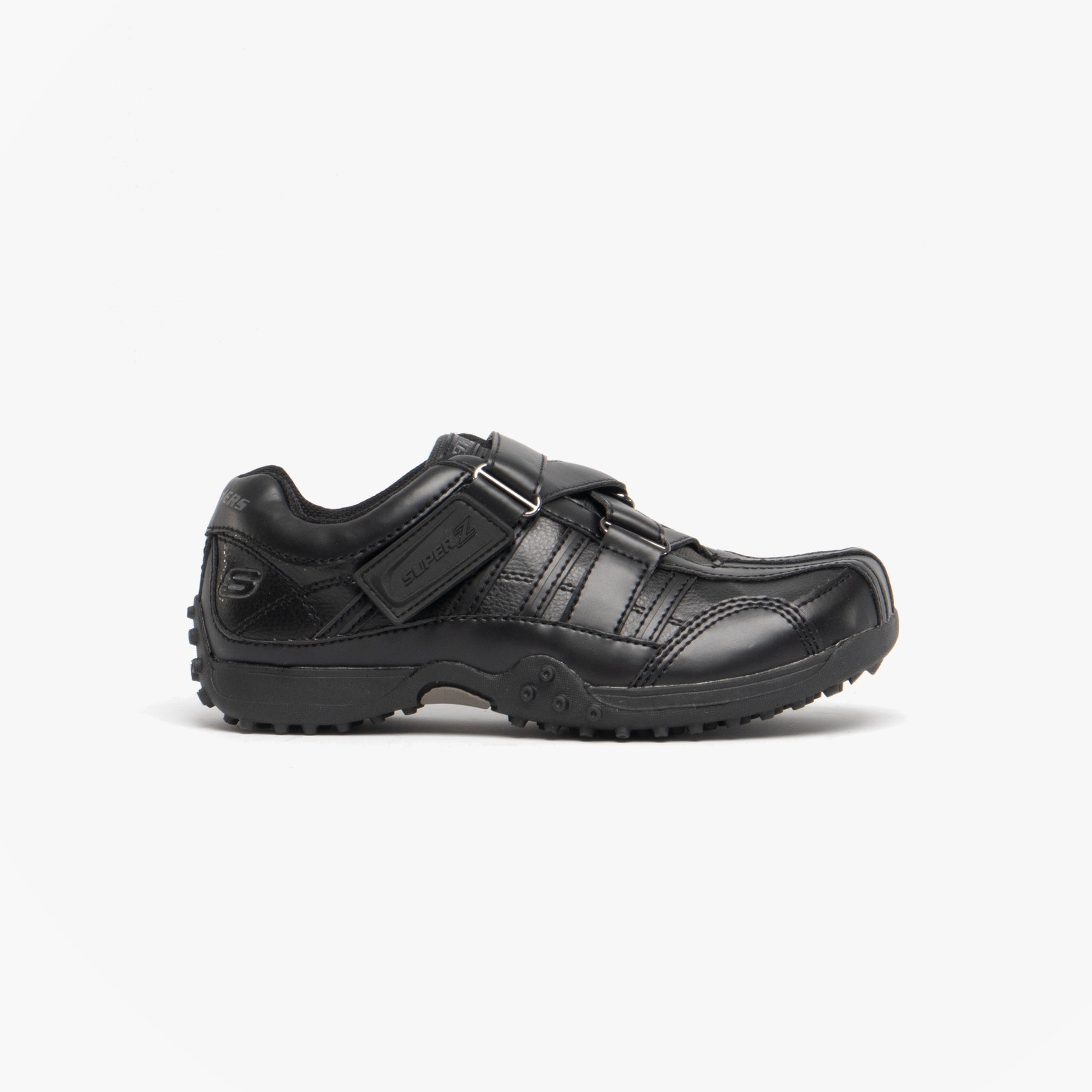 Skechers 91664L/BBK URBANTRACK II RAGE Boys Touch Fasten School Shoes Black