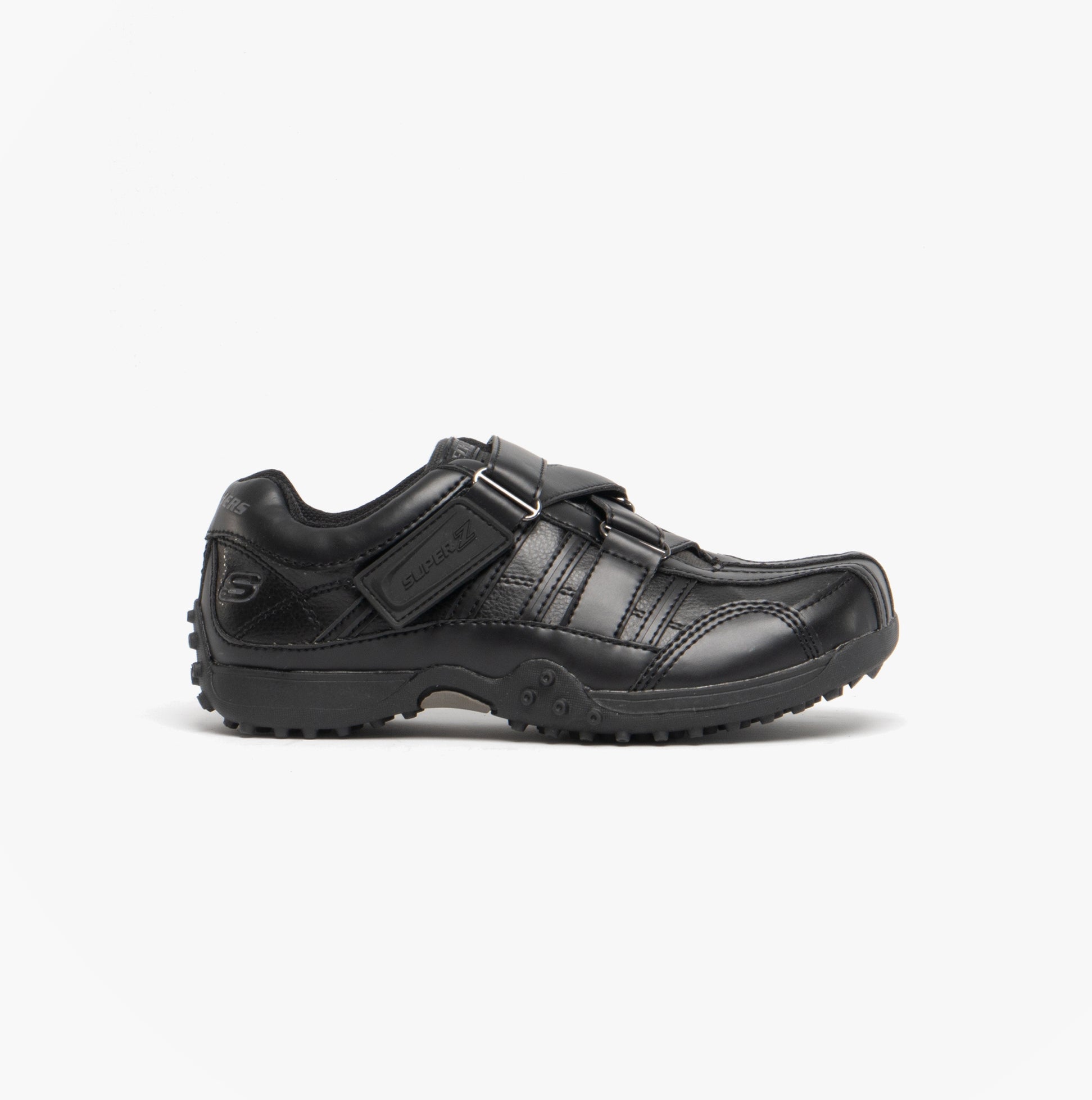 Skechers 91664L/BBK URBANTRACK II RAGE Boys Touch Fasten School Shoes Black