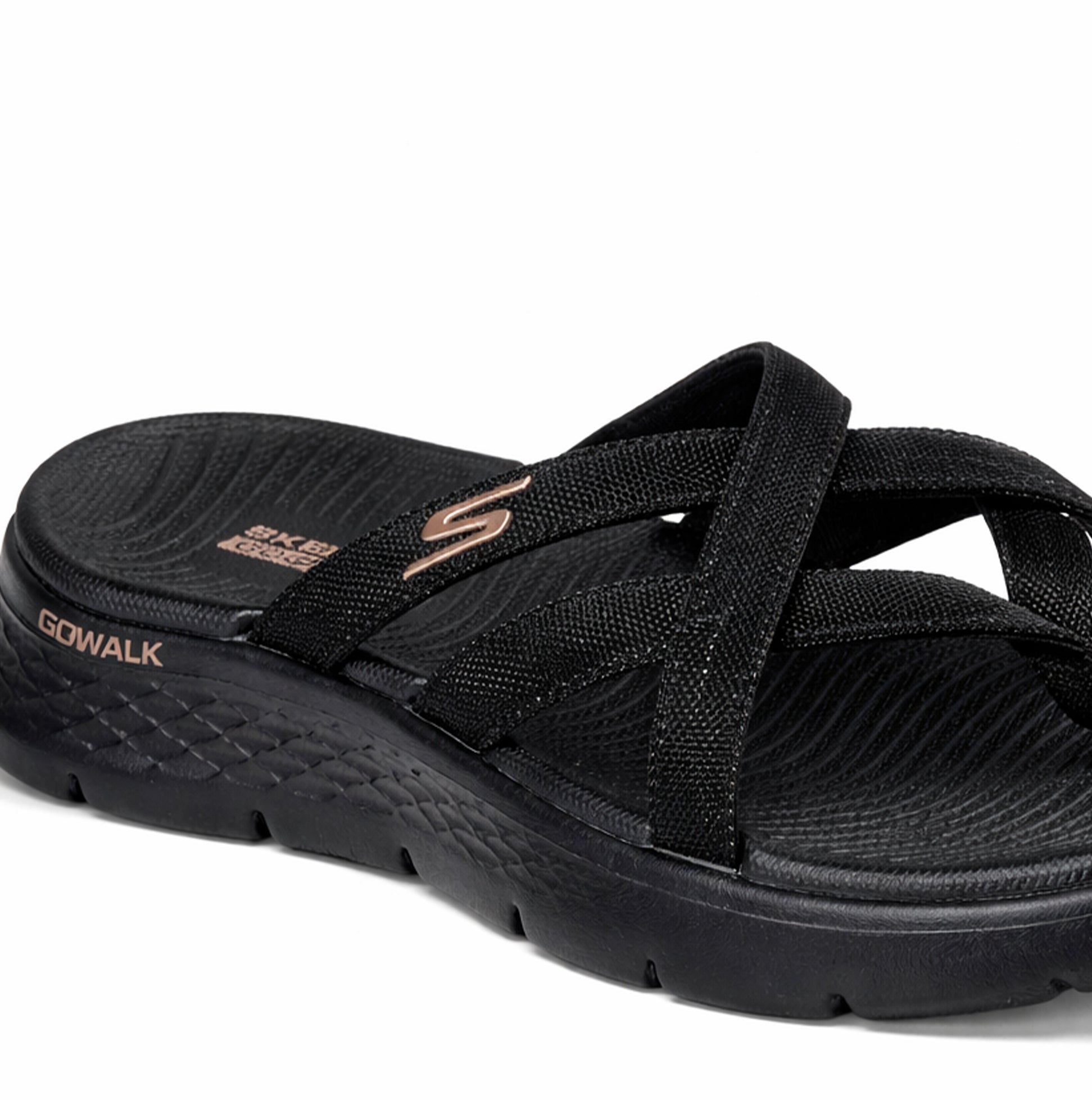 Skechers GO WALK FLEX SANDAL-SSSELENA Womens Mules Sandals Black