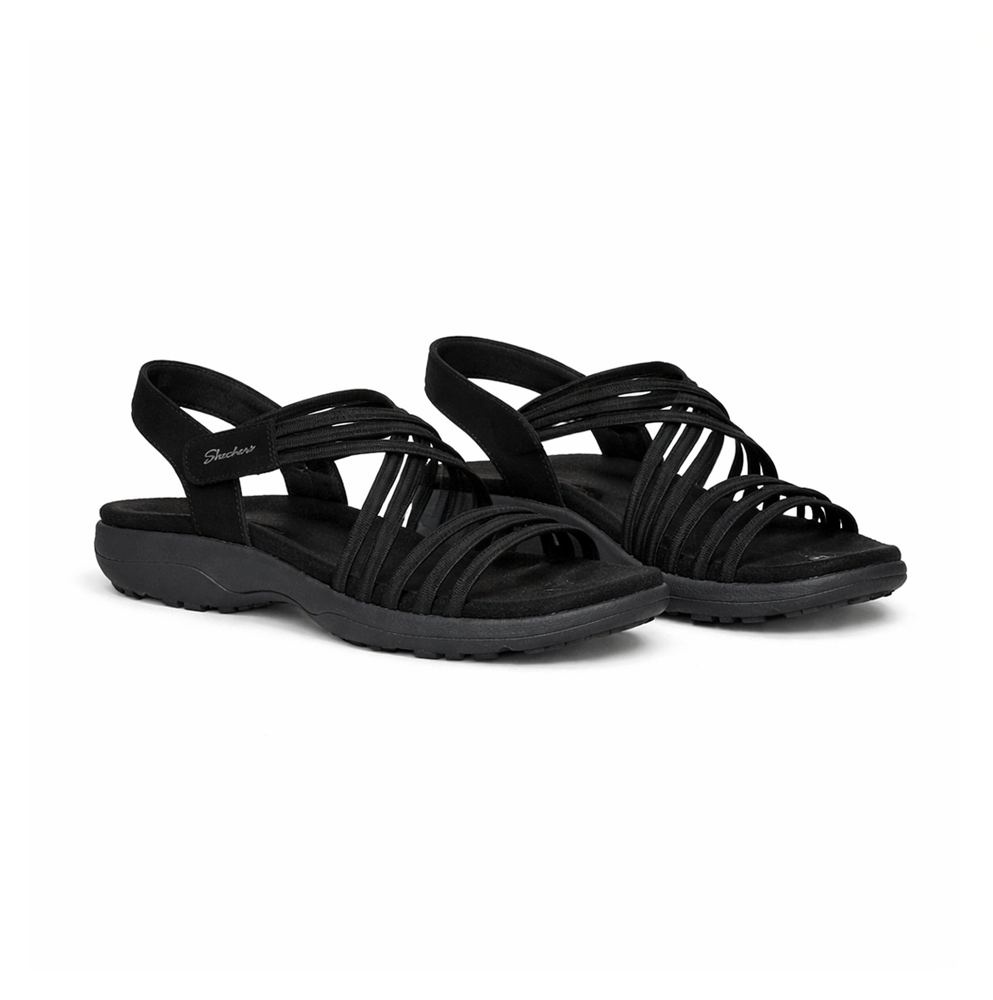 Skechers 164036 REGGAE SLIM - SUNNYSIDE 2.0 Womens Cross Strap Sandals Black