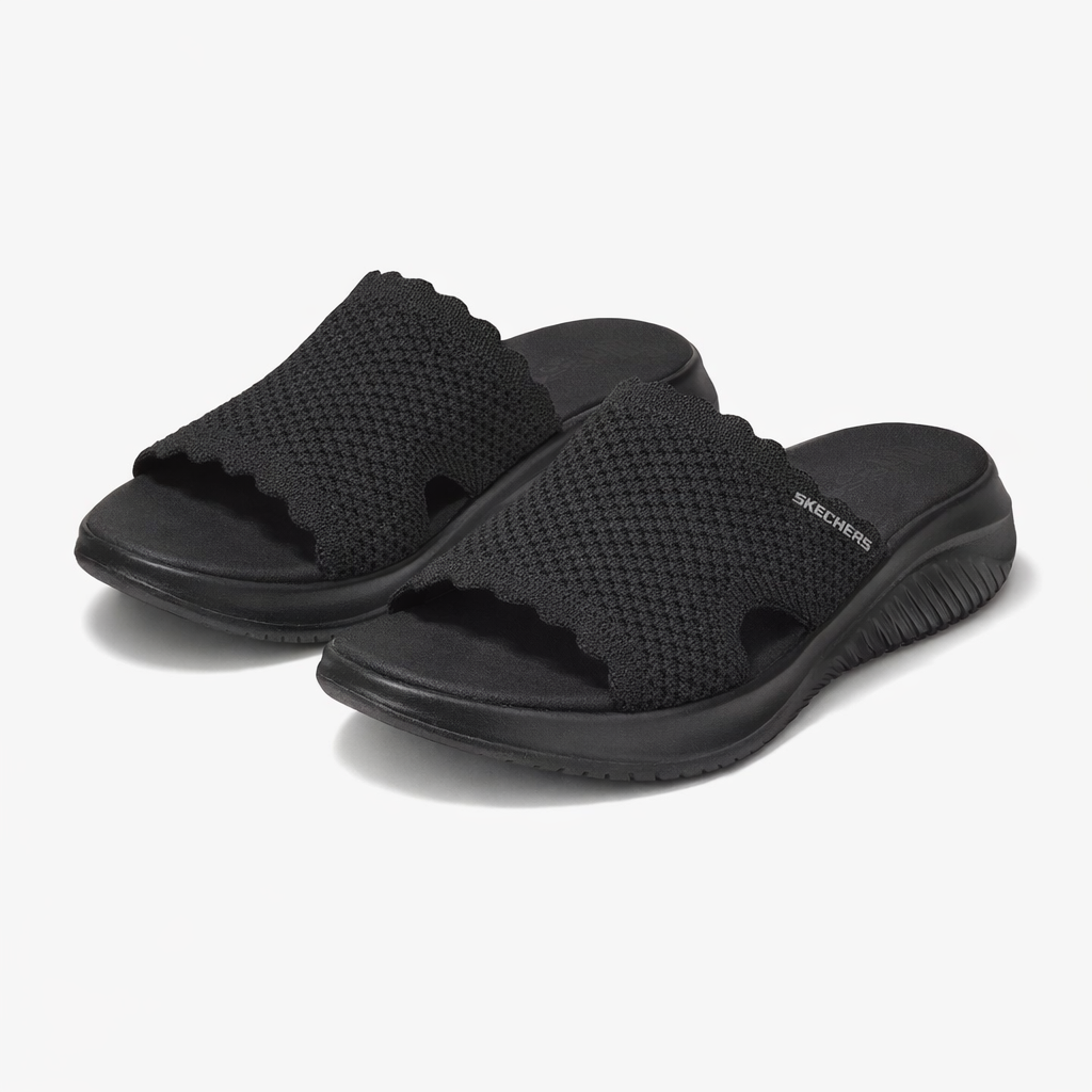Skechers ULTRA FLEX 3.0 SANDAL-BRING I Womens Sliders Black