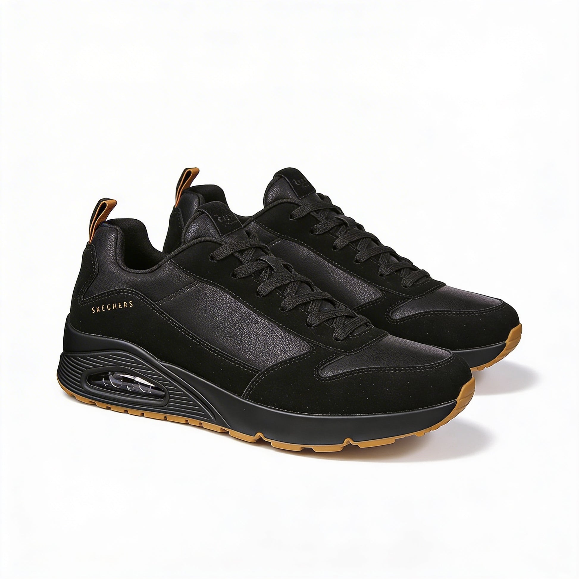 Skechers UNO - STACRE Mens Casual Trainers Black
