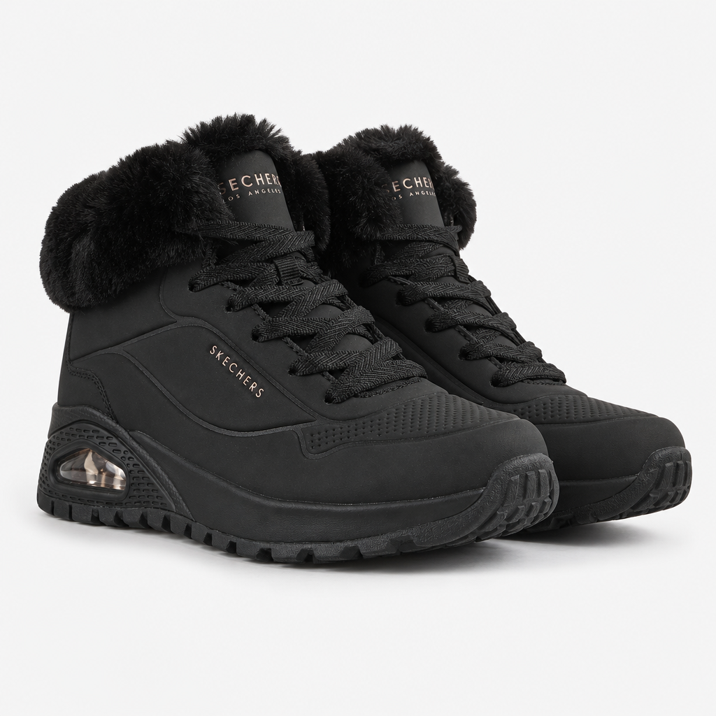 Skechers UNO RUGGED - ARCTIC AVENUE Womens Ankle Boots Black