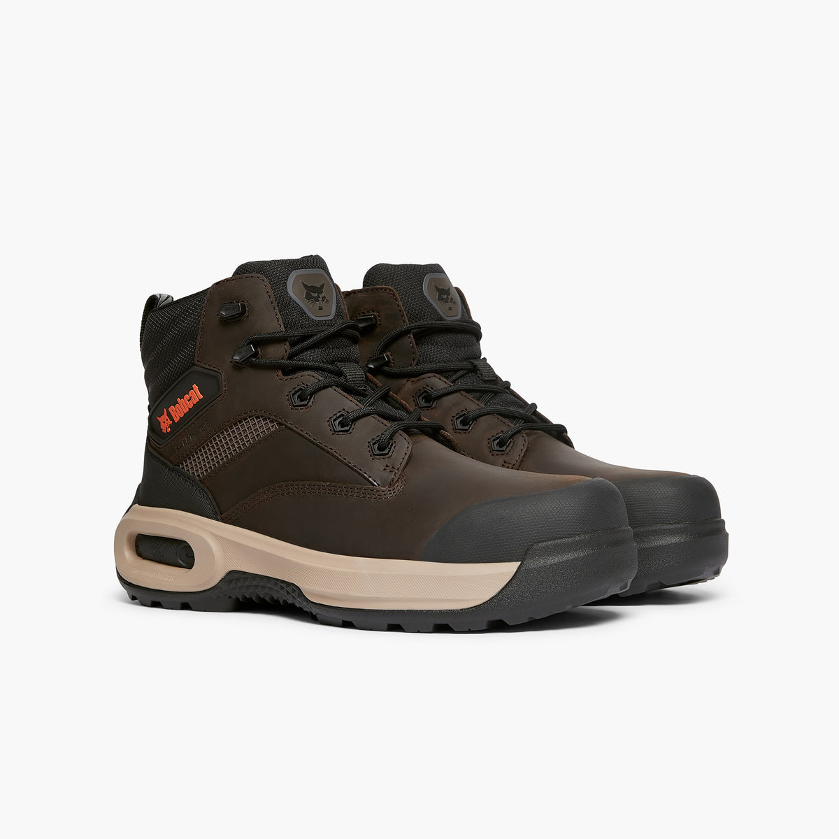 Bobcat DAKOTA Mens Nubuck Hiker Safety Boots Dark Brown
