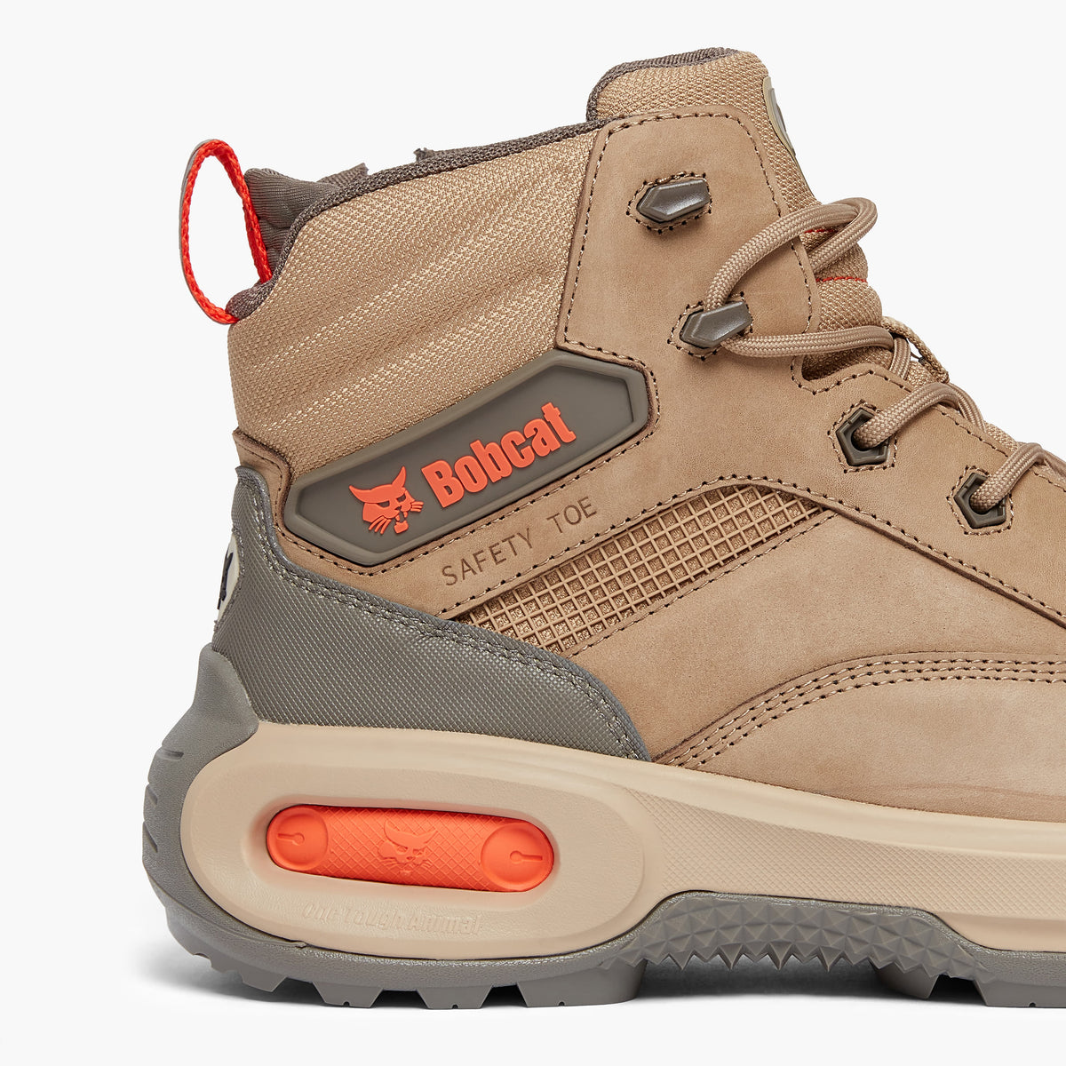 Bobcat DAKOTA Mens Nubuck Hiker Safety Boots Stone