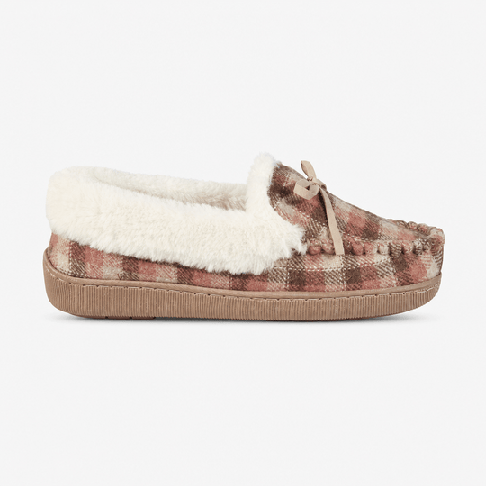 CAITHNESS/BEIGE CAITHNESS Womens Moccasin Slippers Beige