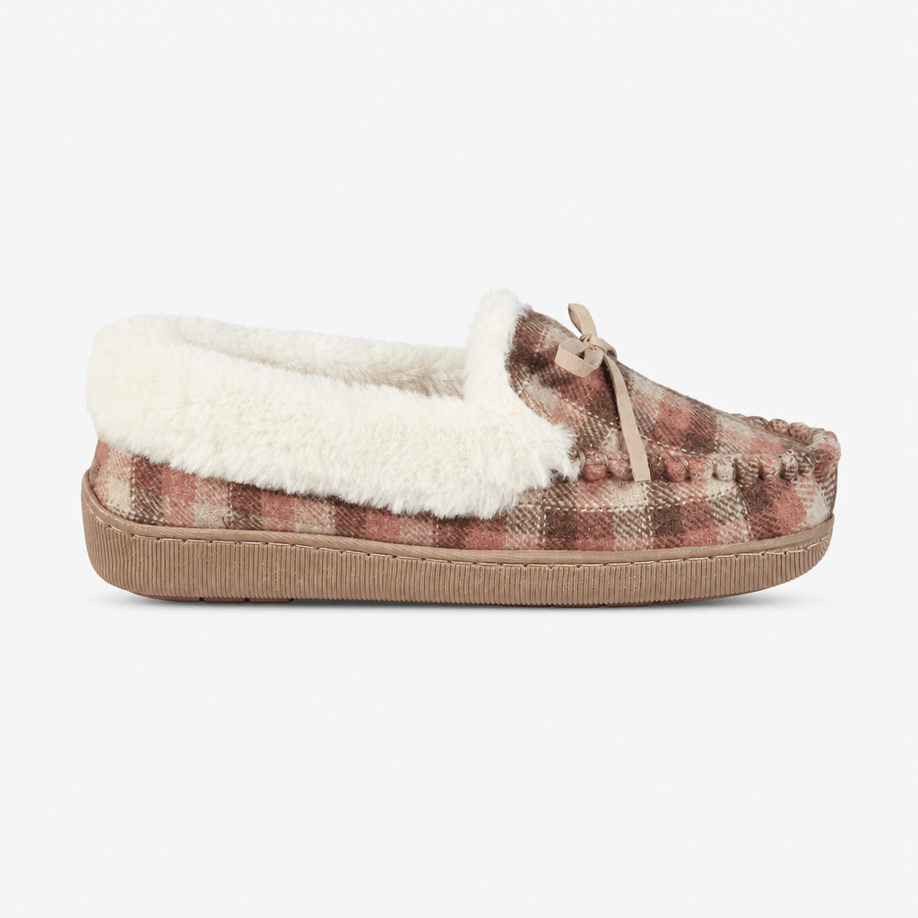 CAITHNESS/BEIGE CAITHNESS Womens Moccasin Slippers Beige