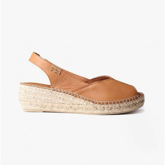 Toni Pons BERNIA Womens Leather Slingback Espadrilles Tan