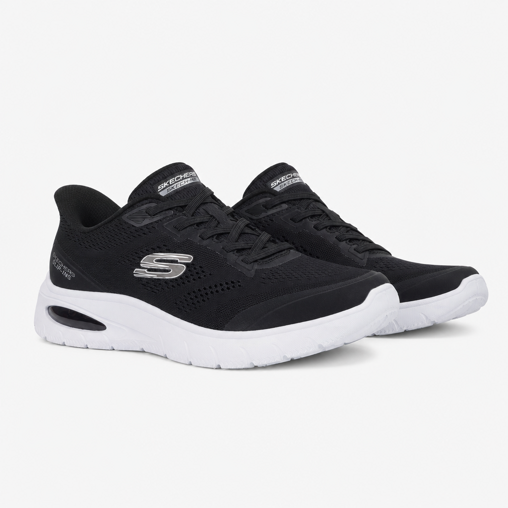 Skechers SKECH-AIR SUMMITS Mens Casual Trainers Black/White