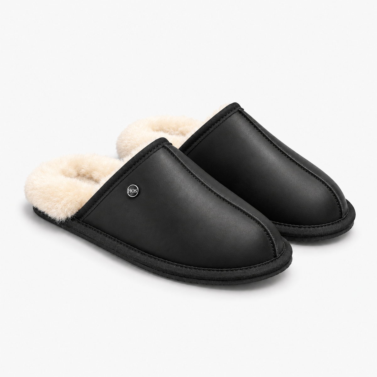 HOS Sheepskin EDWIN Mens Mules Black