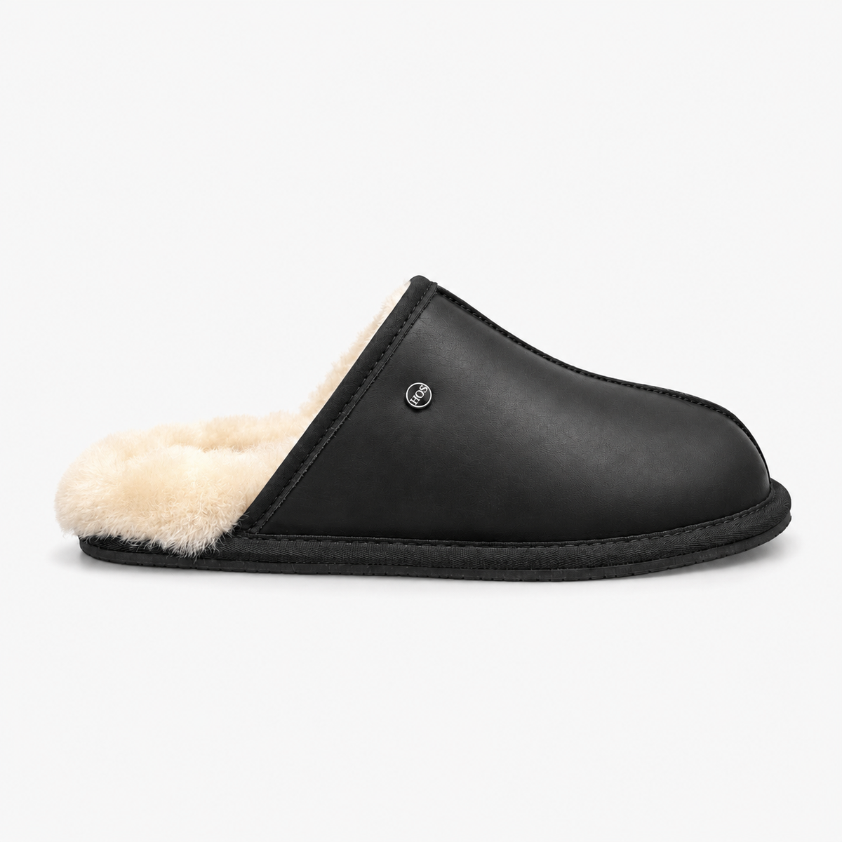 HOS Sheepskin EDWIN Mens Mules Black