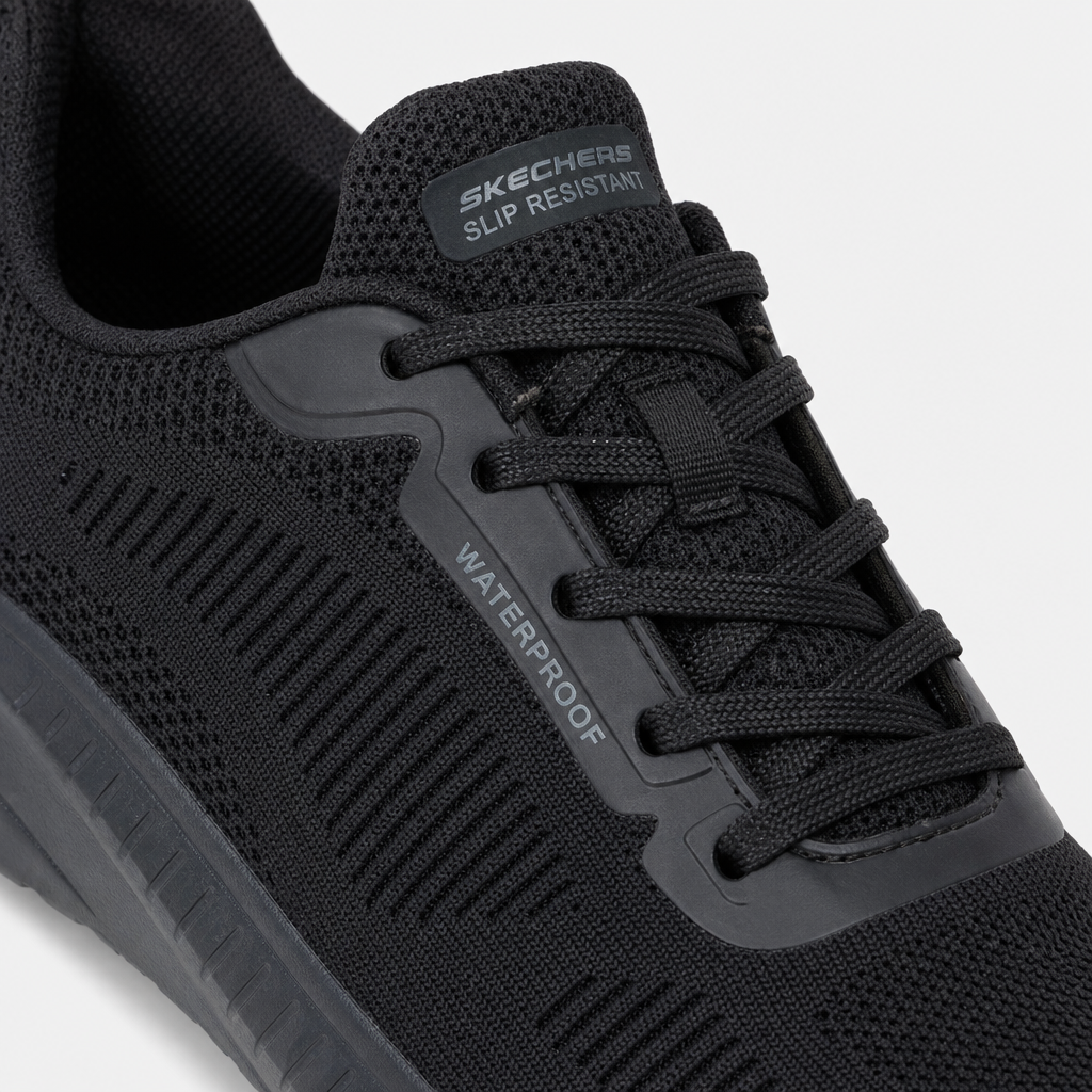Skechers Work 108247WE Squad Chaos - Awoa Womens Slip Resistant Work Trainers Black