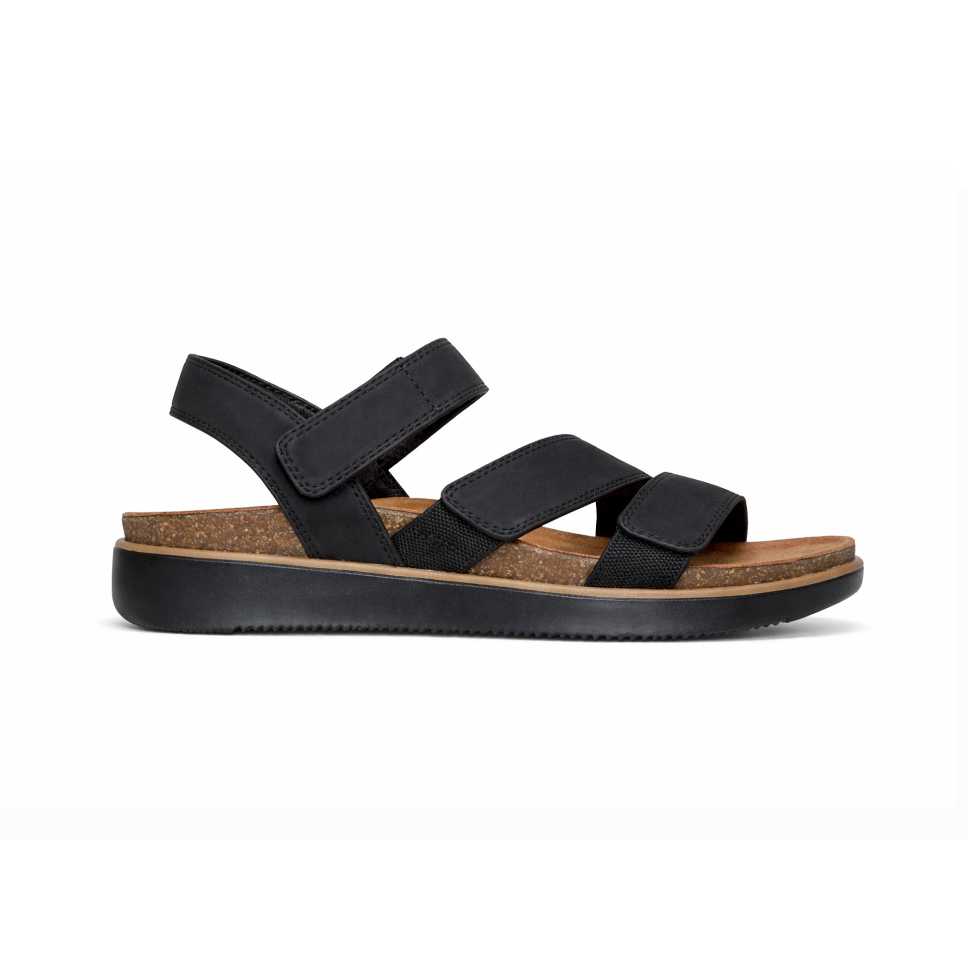 Skechers LIFTED COMFORT Womens Ankle Strap Sandals Black