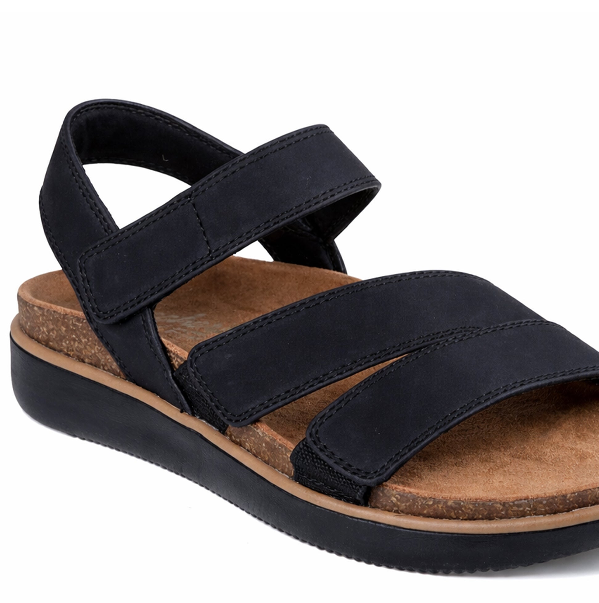 Skechers LIFTED COMFORT Womens Ankle Strap Sandals Black