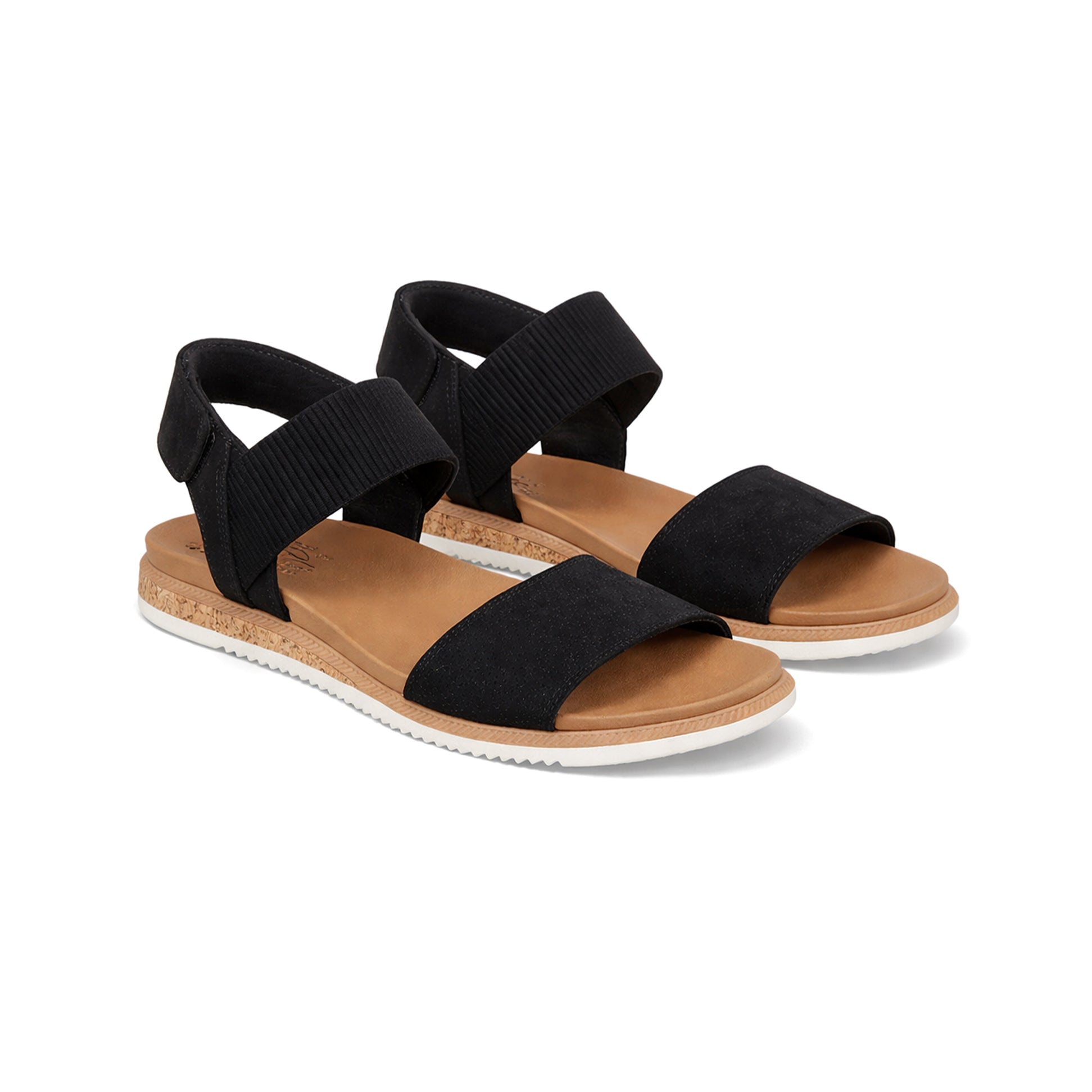 Skechers DESERT KISS LOW-TOP LOOK Womens Ankle Strap Sandals Black