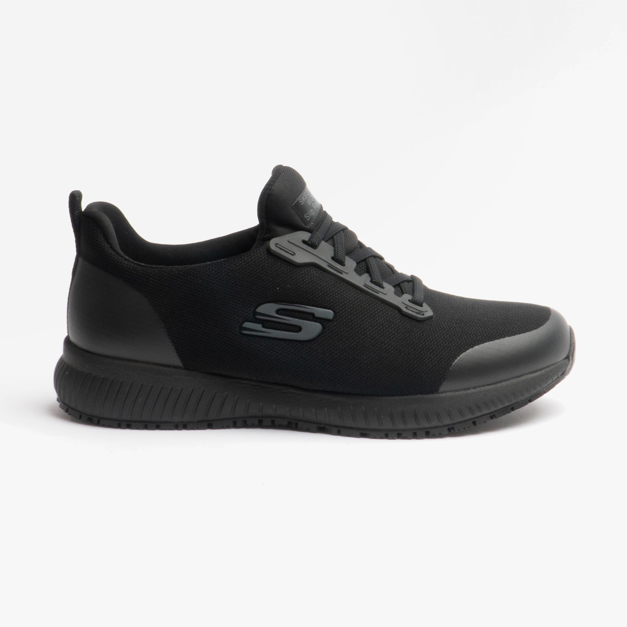 Skechers Work 77222EC Squad SR Womens Slip Resistant Work Trainers Black