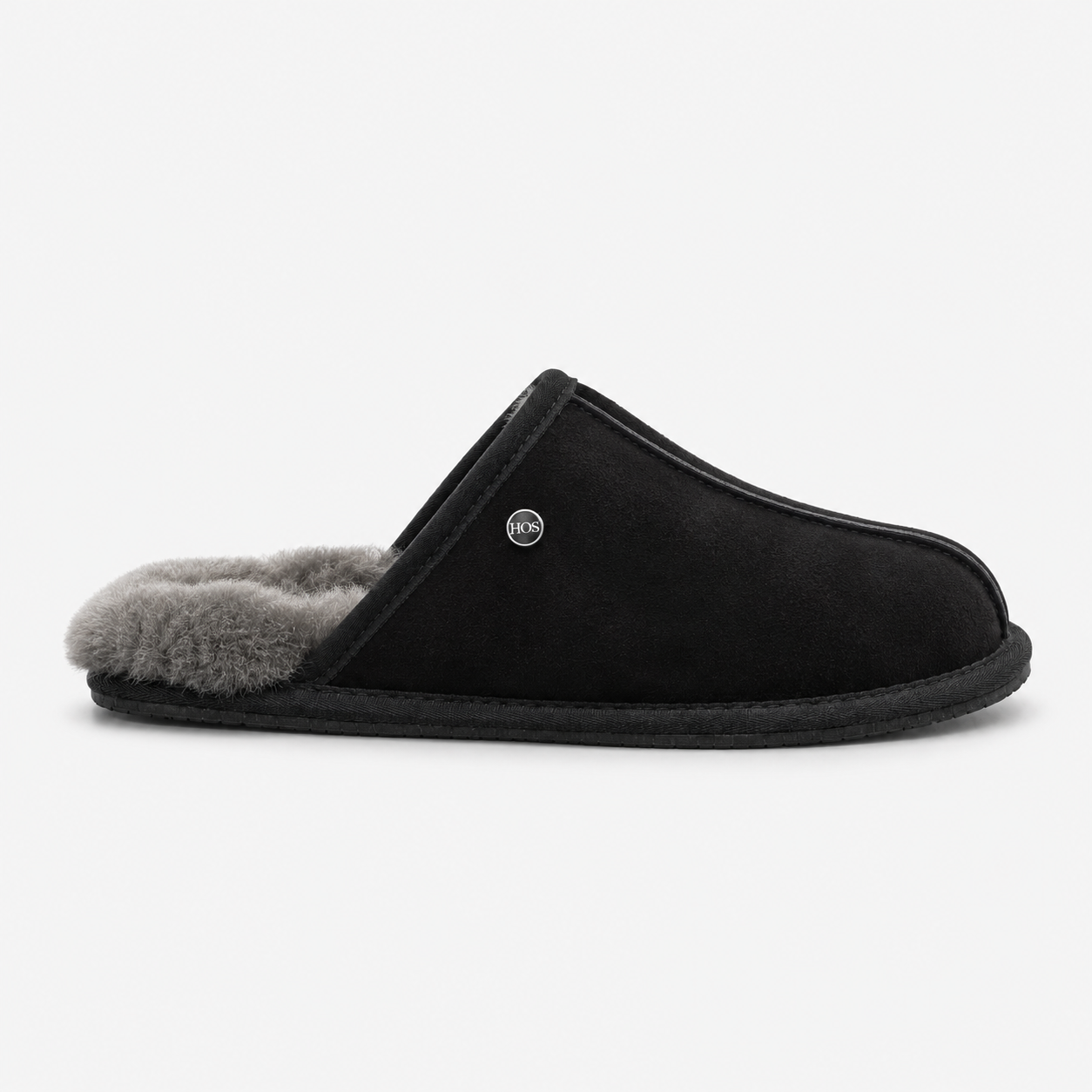 HOS Sheepskin EDWIN Mens Mules Black